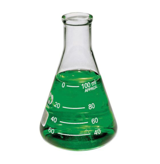Erlenmeyer graduée en verre boro 3.3