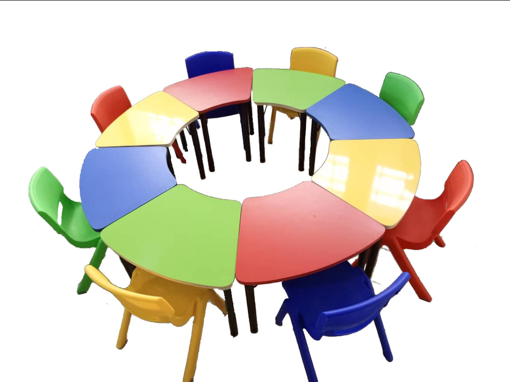 Table individuelle avec chaise semi-métallique 0407-SM