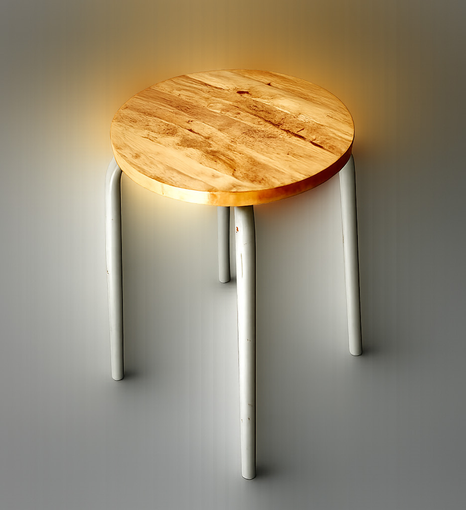 Table ronde avec 4 chaises semi-métalliques 504-CS44R