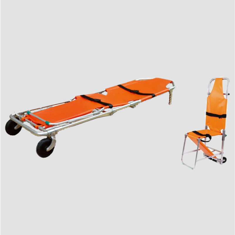 Civière manuel pour ambulance pliable en fauteuil roulant